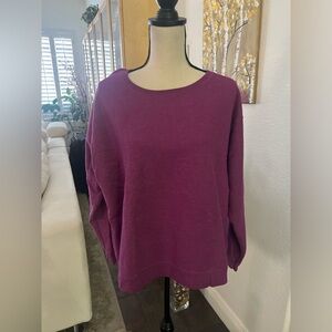 Hanes - simple bright purple cozy sweatshirt